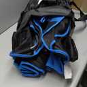 FAIR WIND Oversized Fully Padded Camping Chair Folding Loveseat Camping Couch Double Duo Chair Heavy Duty Quad Fold Arm Chair with Cup Hold - Supports 650 LBS Blue