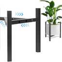 Airpark Plant Stand Indoor Adjustable, Metal Modern Plant Stands, Heavy Duty Stable Plant Pot Flower Holder Indoor Outdoor Corner, Fit 8 9 10 11 12 inch Pots, Black (Pot & Plant Not Included). 4 Pack