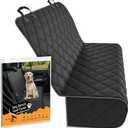 Active Pets Black Car Rear Seat Cover for Dogs, Durable Waterproof & Scratch Resistant Vehicle Backseat Protector, Nonslip Dog Accessory & Pet Protection for Back Seats, Machine Washable (Standard)