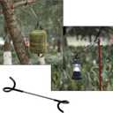 4X Bird Feeder Pole Wrap Hooks, Outdoor Feeder Arm Camping Lantern Yard Hook Accessories for Hanging