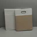 Large Toy Box with Flip-Top Lid, Collapsible Storage Organizer Bins with Dividers and Handles, Kids Bin Chest Baskets for Toys, Playroom Organizers, Nursery 25"x13" x16" (Beige & White)