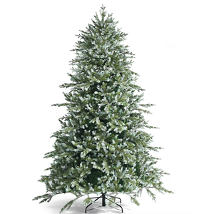 8 ft. Hinged Spruce Artificial Christmas Tree with 1658 Mixed PE and PVC Tips