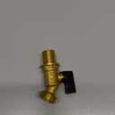 Joywayus Brass Water Container/Rain Barrel Spigot 3/4" GHT to 1/2" Male Threaded Quarter Turn Ball Valve with Bulkhead Fitting, Suitable for Garden Hose Thread Connection
