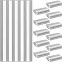 12 Pcs Oversized Microfiber Beach Towel Set 63''x32'' Extra Large Quick Dry Lightweight Thin Sand Free Cabana Pool Towels Bulk for Adults Travel Swim Camping Yoga Gym Sports Gift(Grey Striped)