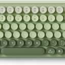 Mini Bluetooth Keyboard, 84-Key Retro Typewriter, Wireless Compact Keyboard, Compatible with Windows Laptops, Desktops, Mac, Computer Keyboards,Tablets (Green Color)