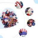 20" Patriotic Wreaths for Front Door - Mesh 4th of July Wreath, Memorial Day & Independence Day Patriotic Decorations with Stars & Stripes Design, Indoor Outdoor Wall Decor (Red White Blue)