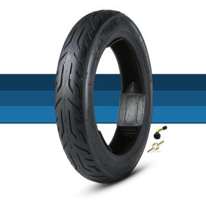 2.50-10 Dirt Bike Tire Street Tire Compatible with 14x2.50 14x2.5 ebike Tyre 33J 4 P.R. Max Load 253 Lbs Scooter Street Neumtico with Tubeless Valves and Tools (B enhanced type)