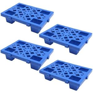 6 Packs Lightweight Plastic Pallets for Basement Storage, 23.6" x 11.8" x 1.18" Small Stage Platform for Garage, Attic Flooring