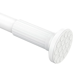 Umimile Tension Curtain Rod, 51-86 inches Adjustable Spring Shower Tension Curtain Rod, Stainless Steel Closet Rod for Windows or Shower, No Drilling, No Rust, Easy to Install, White