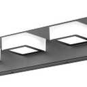 Ralbay Dimmable Matte Black Vanity Light Modern 5 Lights Acrylic Stainless Steel Vanity Wall Light Over Mirror Long LED Modern Bathroom Vanity Lighting Fixtures (34 inch)