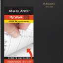 AT-A-GLANCE Planner 2024-2025 Academic, Weekly, Quarter-Hourly Appointment Book, 8-1/4" x 11", Large, Flexible Cover, Black (7095705)