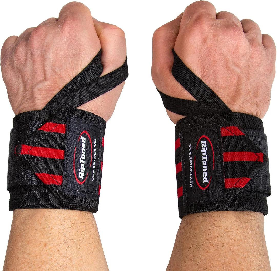 Rip Toned Wrist Wraps for Weightlifting USPA & USAPL Approved 18" Wrist Straps for Powerlifting Adjustable, Durable Gym Wraps with Thumb Loop Maximum Support for Men & Women