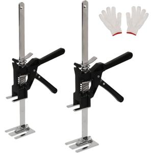 2 Pack Labor Saving Arm Jack, 15 inch Lever Arm Lifter Hand Tool Jacks, Effort Elevator for Installing Doors Windows Cabinet, Furniture Drywall Lifter Jack, Raised by 5-250mm (15 INCH/30CM)