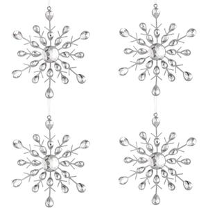 4PCS Metal Christmas Hanging Ornaments Set 2024 Merry Christmas Tree Ornaments Decor Xmas Large Snowflake Tree Hanging Ornaments Gifts Winter Parties Home Holiday Decor (D-Snowflake,4)