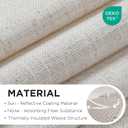 Joydeco No Drill Roman Shades Linen, Light Filtering, 26" W × 64" H, White