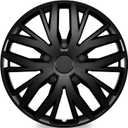 TangMiGe 4 Pack Universal Hubcaps Replacement R16 Wheel Covers, Steel Wheel Rim Cover for Most Cars Sedans SUV Trucks, 16" 16 in inch Hub Caps (Bright Black Color, 16 inch)