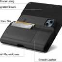 CoverON Holster for Motorola Moto G Power/G Play/Moto G/G36 G06 G57 Pure G05 G15 G100 2026 2025 2024 2023 Phone Case Belt Clip ID Card Carrying Black Leather Pouch (Fits Otterbox or Any Case on)