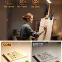 Clip on Light,9 Brightness+5 Color Rechargeable Desk Lamp,4000mAh Battery Operated Lights,450 Lumen 48 LED Desk Lamp with Clamp Light,Cordless Reading Lamps for Bed/Headboard/Bedside Table