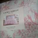 Laura Ashley - Twin XL Comforter Set, Reversible Cotton Bedding for Year Round Use, 2 Piece Coquette Bed Set with Matching Pillowcase (Delphine Mauve Pink)