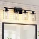 Bathroom Light Fixtures Over Mirror Bathroom Vanity Light Fixture 4 Light Vanity Lights for Vanity Lighting Fixtures Wall Sconce Lamp Wall Light Fixtures Black