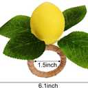 Lemon Napkin Rings Set of 12, Faux Lemon Summer Farmhouse Napkin Ring Holder for Dining Table Decor Banquet Wedding Birthday Thanksgiving Christmas Easter Holiday Table Decorations