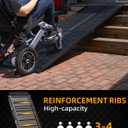VNN Portable Wheelchair Ramp 7FT, Black Seamless Non-Slip Aluminum Ramps for Wheelchairs for Home, Handicap Wheelchair Ramps for Home Steps, Aluminum Loading Dock Plates
