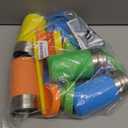 Elk and Friends 10oz Stainless Steel Kids + Toddler Drinking Cups | The Original Mason Jar with Sleeves + Lids | Silicone Straws | Smoothies | Storage Jar | Spill Resistant | Dishwasher Safe | 4 Pack (Green/Orange/Blue/Yellow)