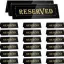 WATHFKCU 20PCS Acrylic Reserved Table Tent Signs, Reservation Seat Signs for Wedding, Restaurant, Office, Meeting Chairs