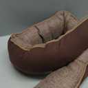 Marwood Under Door Draft Stopper 48 inch Wind Stopper for Door & Window, Weighted French Air Draft Stopper Front Door Snake Noise Blocker for Bottom of Door with Hanging Loops - Brown