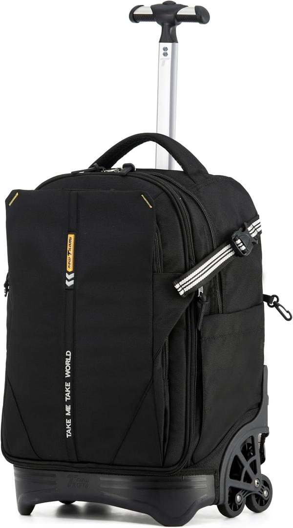 NEW TILAMI 18 Inch Expandable Rolling Backpack Stair-Climbing for School