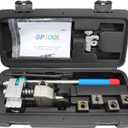 DPTOOL Brake Line Flaring Tool Kit, 45 Degree Single, Double and Bubble Flares, Brake Line and Tubing Flaring Tool for 3/16", 1/4", 5/16", 3/8" and 4.75mm Tubing, Brake Flare Tool for Steel Metal Tube
