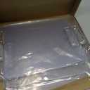 CRANBURY Punchless Clamp Binder (Dusky Gray), Ringless Binder Holds 100 Letter Size Pages, Documents, 8.5x11 Folder with Metal Clip for Home or Office, Transparent Acid-Free Poly