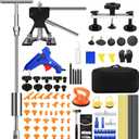 VEXTRO Dent Puller Kit, Paintless Dent Repair Tools with Dent Lifter, Bridge Puller, Slide Hammer T-Bar, PDR Car Dent Removal Kit with Glue Gun and Tabs for Auto Body Hail Damage