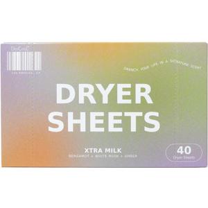 DedCool Dryer Sheets | Xtra Milk | 40 Count | Non-Toxic, Vegan Fabric Softener Sheets | Bergamot, Vanilla & Amber Scent | Softens & Freshens