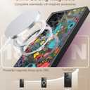 Goodon for Galaxy S25 Ultra Case, Wireless Charging Compatible, Shockproof Translucent Matte Cover - Cute Floral Design Phone Case for Women Girls - Colorful Flower Garden