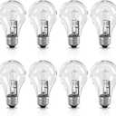 8 Pcs 043168787963 78796 Halogen Light Bulbs, 43W 120V Clear Dimmable A19 Bulbs with E26 Base, Fits for Bar Ceiling Light, Wall Lamp, Table Lamp Etc