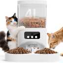 Automatic Cat Feeder with Camera for 2 Cats,1080P HD Video Night Vision Pet Feeder Food Dispenser, 5G&2.4GHz WiFi Pet Feeder with 2 Way Audio,Smart App Control 4L Pet Dry Food Dispenser for Cat/Dogs