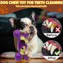 Magicorange Dog Chew Toys for Aggressive Chewers, 1 Pack Indestructible Toy for Medium/Large Breed, Nylon Dog Toys to Keep Them Busy,Bacon Flavor (Purple)