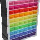 Everything Mary 60-Drawer Organizer - Heavy-Duty Plastic Storage Cabinet, Ideal for Garage, Crafts, Office, and Workshop - Durable Polypropylene, Easy Access Finger-Grip Handles, Multi-Purpose Storage