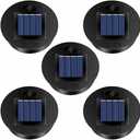 5 Pack Replacement Solar Light Parts(Top Size 2.76 Inches, Bottom Size 2.36 Inches),7 Lumens Warm White LED Waterproof