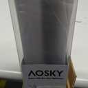 AOSKY Cordless Roller Shades Blackout Blinds for Windows Room Darkening Rolled Up Shades with Spring System, UV Protection Window Shades Door Blinds for Home and Office (32.5" W x 72" H, Grey)