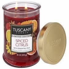 Tuscany Candle Spiced Citrus Maple Syrup & Toasted Chestnut Scented Fall Candle, 18 oz
