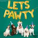 KatchOn, Lets Pawty Balloons Gold - 16 Inch | Lets Pawty Banner | Dog Birthday Balloons for Birthday Decorations | Dog Birthday Banner, Dog BirthDay Party Supplies