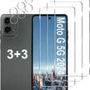 [3+3 Pack] Moto G 5G 2024 Screen Protector + Camera Lens Protector, 9H Hardness, Anti Scratch, Easy Installation, Bubble Free, HD