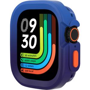 Bumper Case for Apple Watch Ultra 2/3 49mm, Slim Flexibl TPU Shockproof Apple Watch Ultra 2 Protector for iWatch Accessories, No Screen Protector, Blue-Purple