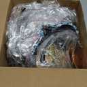 Sratte Mardi Gras Couple Masquerade Mask with Feather Flower Unisex Half Face Venetian Mask for Carnival Parade Valentine, 32 Pcs