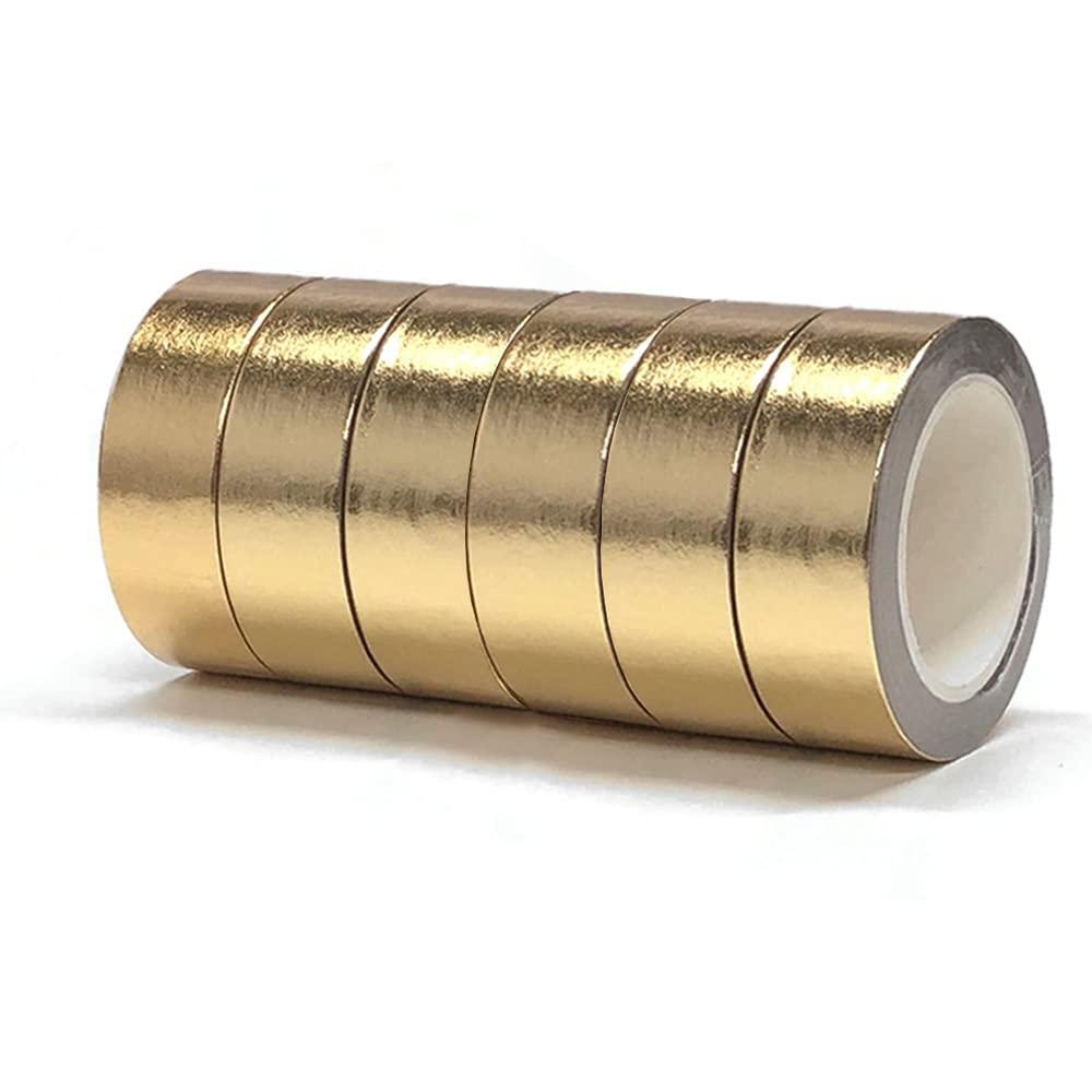 Solid Foil Washi Tape, Decorative Self Adhesive Masking washi Tape,Graphic Art Tape,Washi DIY Graphic Tape Wrapping for Crafts Decoration 5/8" x 393 inches