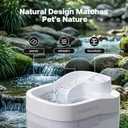 Cat Water Fountain, 3L/101oz Wireless Pet Fountain, Dockstream Automatic Pet Water Dispenser for Cats Dogs Drinking with Replacement Filter, Quiet Pump, Stainless Steel Tray and ABS, White
