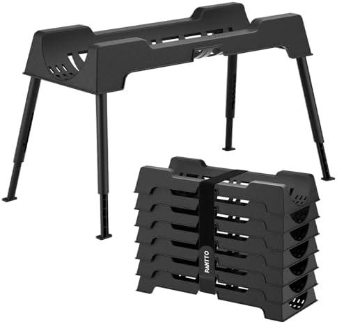 RV Sewer Hose Support, 15FT Heavy-Duty Camper Waste Hose Holder with 7 Foldable Sections, Adjustable & Stable Waste Drainage Support with Strap, Stackable & Weather-Resistant (Patent Pending)