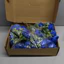 16 Pack Royal Blue Peonies Artificial Flowers, Fake Silk Hydrangea Bouquet for Bridal Wedding Home Table Decor Reusable Dining Opening Ceremony Birthday Arrangement Faux Floral